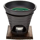 香炉 黒釉 茶香炉（緑） [R11.8xＨ11.5cm] HANDMADE プレゼント ギフト 和食器 かわいい インテリア