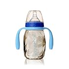 kidsme(キッズミー) PPSU ダイヤモンドボトル 240ml ハンドル付 6ヶ月頃～ 世界初のダイヤモンド型の哺乳瓶！アクアマリン