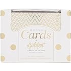 American Crafts ボックスカード カード&封筒 - 4 x 6 - Golden - Gold Foil (80 ピース) 369622