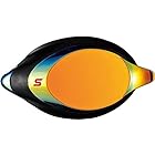 SWANS (スワンズ) スイミングゴーグル 度付きレンズ SRXCL-N PAF SMOR スモーク×フラッシュオレンジミラー S-2.00 レーシング クッション付 大人用 レンズのみ