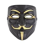 LQZ(TM) VIP版 V for Vendetta Mask/アノニマス/ガイ・フォークス 仮面 マスク ブラック