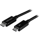 StarTech.com Thunderbolt 3 (20Gbps) USB-C ケーブル 1m サンダーボルト/ USB/ DisplayPort に対応 TBLT3MM1M
