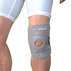 AIRLIFT 膝用サポーター 膝 サポーター バツグンの固定力 KS02 グレー (グレー, 右ひざ用)