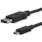 StarTech.com USB-C - DisplayPortディスプレイケーブル USB Type-C - ディスプレイポート変換アダプタ 1m 4K/60Hz ブラック CDP2DPMM1MB