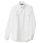 アイトス AITOZ メンズ長袖オックスボタンダウンシャツ(両ポケットフラップ付) AZ7880 001 ホワイト M