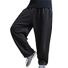 [シルバー スタイル] 動きやすい スウェットパンツ ゆったり ダンス トレーニング 裾ゴム パンツ (Ｍ, ブラック)