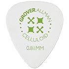 Grover Allman 【グローバーオールマン】 ギターピック Celluloid, White, Standard, 0.81mm 10枚