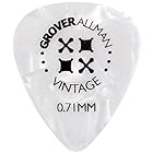 Grover Allman 【グローバーオールマン】 Vintage Celluloid, White, 0.71mm 10枚