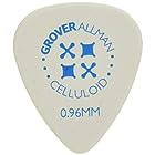 Grover Allman 【グローバーオールマン】 ギターピック Celluloid, White, Standard, 0.96mm 10枚