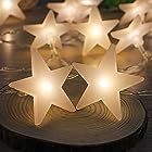 星形30LEDライト パーティーの電池式装飾ライト 4.5メートル 屋外屋内にも適用 クリスマスストリングライト パーティー デコレーション (2 ウォームホワイト4.5M)