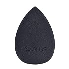 SIXPLUS シックスプラス 多機能メイク用スポンジパフ 化粧スポンジ　ドロップ型　メイクアップスポンジ　斜めカット　乾湿兼用　柔らかいメイク道具　ふわふわ化粧パフ　メイクパフ(ブラック)