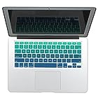 Batianda オンブレ カラー キーボードカバー プロテクター シリコーンスキン MacBook Air 13インチ MacBook Pro 13インチ 15インチ 17インチ (Retinaディスプレイの有無にかかわらず) グリーン 13-