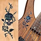 Jockomo Rose & Skull 薔薇 スカル/BP ギターやベースのボディに。 本物の貝みたいな インレイステッカー