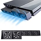 ElecGear PS4用自動冷却ファン、外付けターボUSBクーラーファン、PlayStation 4 CUH-1xxx用の自動温度センサー制御放熱