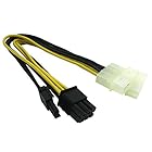 COMeap (3-Pack) 8 Pin (6+2) Male PCIe to 2X Molex GPU Power Cable グラフィックカードの送電線 9-inch(23cm)