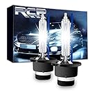 RCP HIDバルブ 車用ヘッドライト D2S/D2R汎用 車検対応 純正交換 D2C HID 8000K 35W 発光色選択可能 明るさアップ 加工なし２個入り (RCP-D2C)