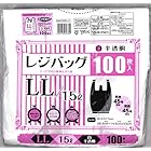 日本技研工業 レジバッグ 白半透明 LL エンボス加工 100枚 幅29.5×奥行(マチ)14.5×高さ53cm 0.017mm ゴミ袋 ポリ袋