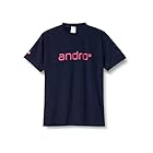 andro(アンドロ) ユニセックス 卓球 ウェア ゲームシャツ アンドロナパティーシャツIV 305703 ネイビー×ピンク S
