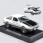 Mzexoma Initial D トヨタ Trueno AE86 合金 ダイカスト カー モデル スポーツカー おもちゃ 子供用 大人用 プルバックカー トイカー (ブラックタイプA)