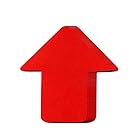 5Sフロア表示ステッカー(矢印型) レッド 赤 76×70mm 10枚セット 区画表示 5S管理 方向指示