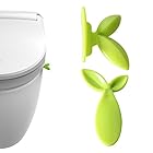 MinniLove 便座ハンドル 取っ手 緑葉っぱデザイン 浴室用品 細菌から遠ざける 手を汚さず便利 清潔で衛生的 (一セット2種類入り)