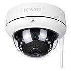 ICAMI 防犯カメラ HD 1080P ワイヤレス IP 監視カメラ SDカードスロット内臓で自動録画 WIFI対応 動体検知 アラーム機能 音声機能 暗視撮影