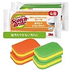 【Amazon.co.jp限定】 3M スポンジ キッチン キズつけない 抗菌 リーフ型 4個 スコッチブライト SS-72K-4P