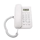 固定電話 Acouto ホーム ホテル オフィス 有線デスクトップ電話 固定電話機 簡単にインストール 電話回線電源 省エネルギー 電話機(ホワイト)