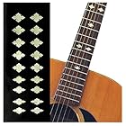 ジャカモウ Traditional カット・ダイヤモンド (Aged ホワイト・パール) ギター ベース ウクレレ インレイステッカー F-308SD-AWP