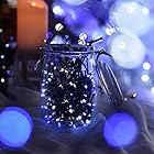 Bonarca イルミネーションライト 電池式 LED 12m 150球 ブルー×ホワイト 点灯パターン8種類 イルミネーション クリスマス ツリー 自動消灯