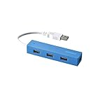 バッファロー BUFFALO USB ハブ USB2.0 バスパワー 4ポート ブルー BSH4U055U2BL 【Nintendo Switch/Windows/Mac対応】