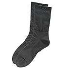 [歩くぬか袋] 締め付けない 靴下 無地 米ぬか繊維 ソックス 保湿 メンズ ギフト 25-27cm ブラック