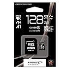 HIDISC microSDXCカード 128GB CLASS10 UHS-I Speed class3(U3), A1/4K対応 SD変換アダプタ/ケース付き HDMCSDX128GCL10V30
