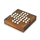 origin ペグソリティア 木製ボードパズル 一人遊び 木のおもちゃ 知育 教育玩具 クラシックパズル ボードゲーム 知育玩具 暇つぶし 大人も子供も 発想力 思考判断力 木製オンリーワンゲーム ソリティア ONLY33S