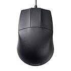 エレコム マウス 有線 Mサイズ 3ボタン CAD向け ホイールレス 左右対称 600/1200カウント2段階調整 ブラック M-CAD01UBBK