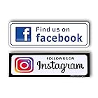eSplanade インスタグラム、フェイスブック サインステッカー デカール（Instagram と Facebookのセット) - Facebook Instagram Sticker