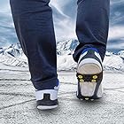 セーフラン スノースパイク Mサイズ(35-38) 1足 本体:合成ゴム スパイク:スチール 靴の上からr装着できる 10個のスパイクで雪道や凍結道路の転倒防止対策 ゴムかんじき ブラック
