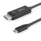 StarTech.com USB-C - DisplayPort 1.2 ケーブル/2m/4K60Hz/双方向対応/Thunderbolt 3互換/ブラック CDP2DP2MBD