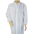 不織布 スーツ 上着 使い捨て 衛生 食品 加工 工場 見学 白衣 (M, 5枚)