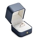 Oirlv 指輪ケース リングケース レザー 1個用 持ち運び ミニ プロポーズ 婚約 記念日などに適当 ギフトケース H06901 (ブルー)