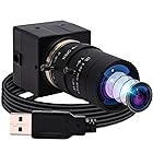 ELP 800万画素ウェブカメラ 5-50mm手動可変焦点レンズ HD画質 8MPズームウェブカメラUSB CMOS IMX179搭載USB2.0 Webカメラ 付き8 MP USB バリフォーカルレンズUSBカメラフルHD 2448P USBウ
