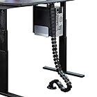 昇降式テーブル用 ケーブルカバー ケーブル収納 配線カバー 昇降デスク ケーブルガード 電源ケーブル 収納 オフィス スタンディング デスクトップ コード ブラック