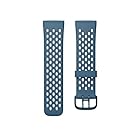 Fitbit 24mm対応 純正 アクセサリー スポーツベルト サファイアグレー/フォググレー Sサイズ Sense ＆ Versa 用