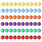Laviesto Game 交換用ボール 中国チェッカー用 60個 ソリッドカラー 交換用ビー玉 中国のチェッカー用 マーブルラン ビー玉ゲーム (5/8インチ/6色) ブルー、レッド、オレンジ、イエロー、パープル、グリーン