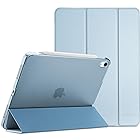 ProCase iPad Air 11インチ M2 (2024) / iPad Air 第5世代 / 第4世代 ケース 軽量 スタンド 三つ折り フォリオ保護ケース 半透明バックカバー Apple Pencil 2対応 対応端末：iPad air