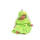 Papabear baby blanket toddler hood bathrobe ベビーフード付きタオル 子供バスタオル, 赤ちゃん おくるみ ベビー 幼児 用 春 秋 冬 あったか ブランケット 瞬間吸水 速乾 ふわふわ (Green c