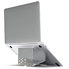 KAZARIKO ノートパソコン スタンド 超薄型 1.7ｍｍ 超軽量 136g Macbook PCスタンド 折りたたみ式 ラップトップ Laptop Stand 高さ・角度調節可能 17インチ型まで対応 (SILVER)