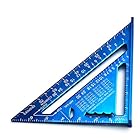 ncdoi角度定規7インチアルミニウム合金測定定規木工三角分度器 blue