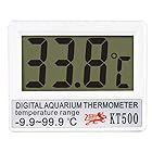水族館温度計、水温計大型LCDディスプレイ付き テラリウム水温デジタル水槽温度計、水族館テラリウム両生類の正確な温度読み取りLCD大画面温度計 コードレス温度計