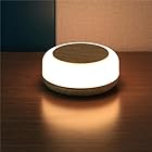 ナイトライト 授乳ライト ベッドサイドランプ 色温度/明るさ調整可 コードレス LED枕元ライト USB充電 間接照明 電池式 木目調 持ち運べるUSB充電 LEDライト